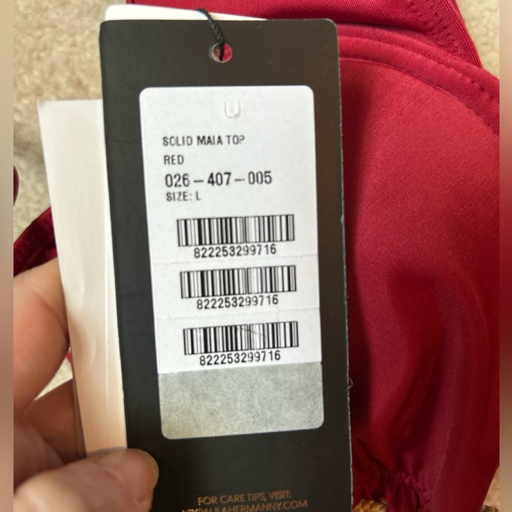 LAST CHANCE! ViX Paula Hermanny Red Bikini Maia Top Size Large NWT - Picture 8 of 10